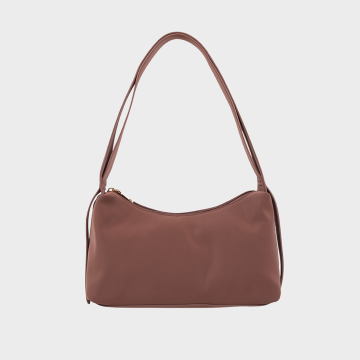 Brown Mini Curved Shoulder Bag