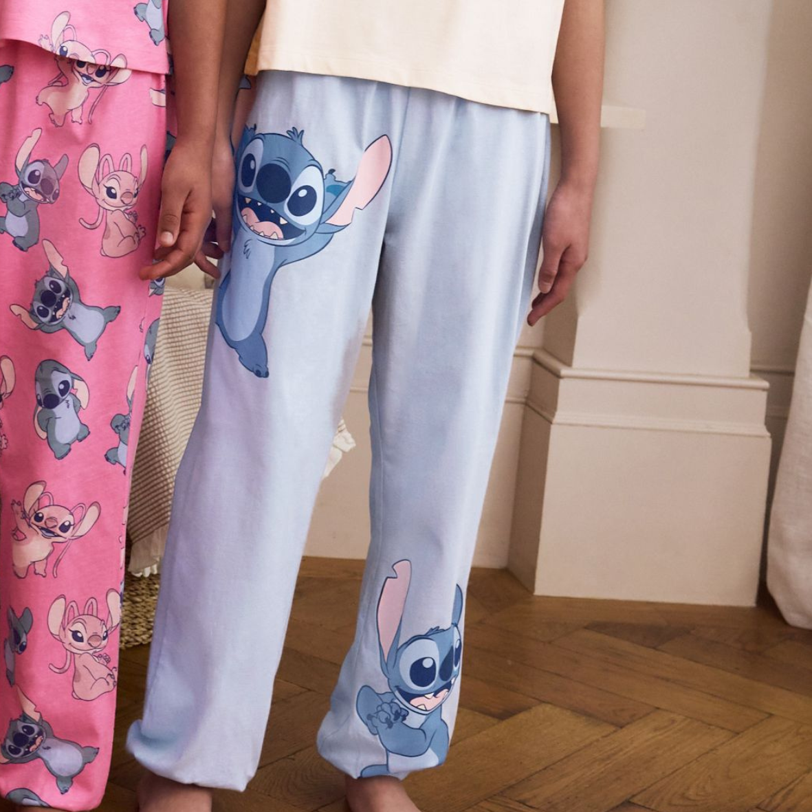Girls Blue Stitch Print Pj Bottom