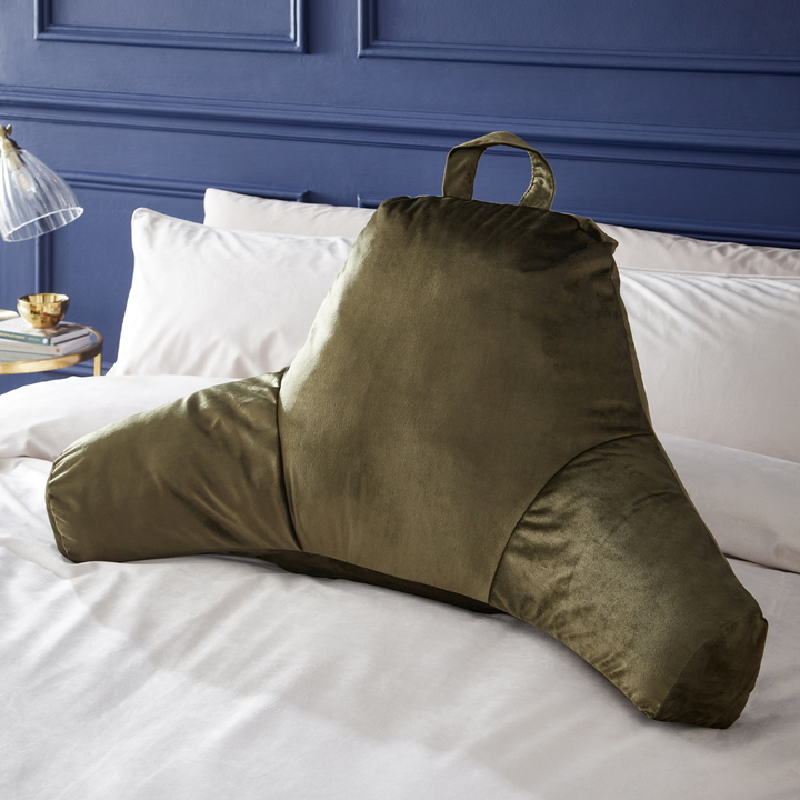 Catherine Lansfield Matt Velvet Cuddle Cushion Olive