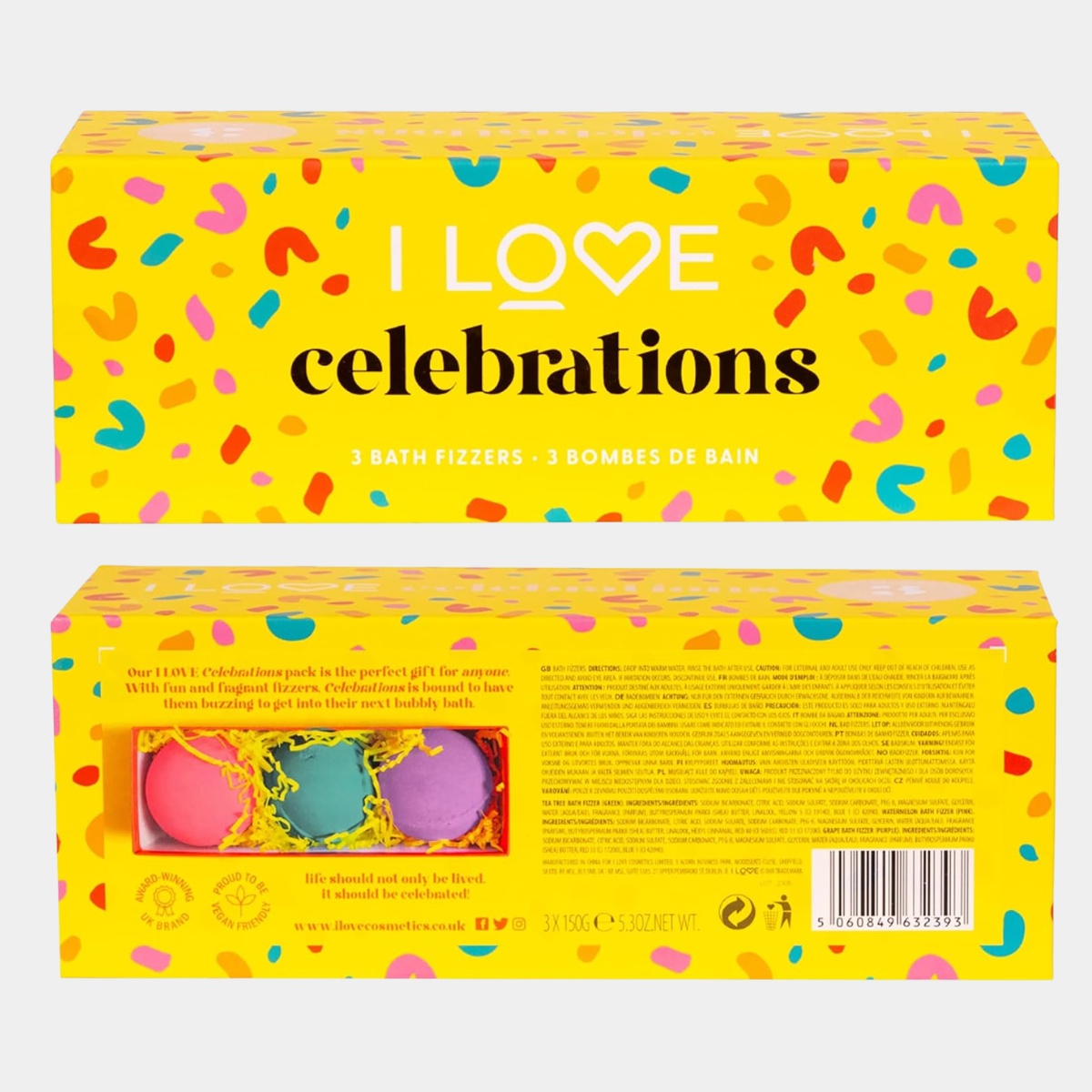 3pk Love Celebrations Bath Fizzer