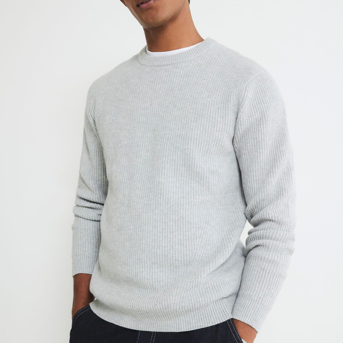 Mens RI Crew Neck Knitted Jumper