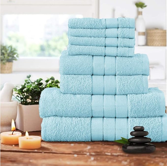 8pce 100% Cotton Towel Bale - Duck Egg from You Know Who's