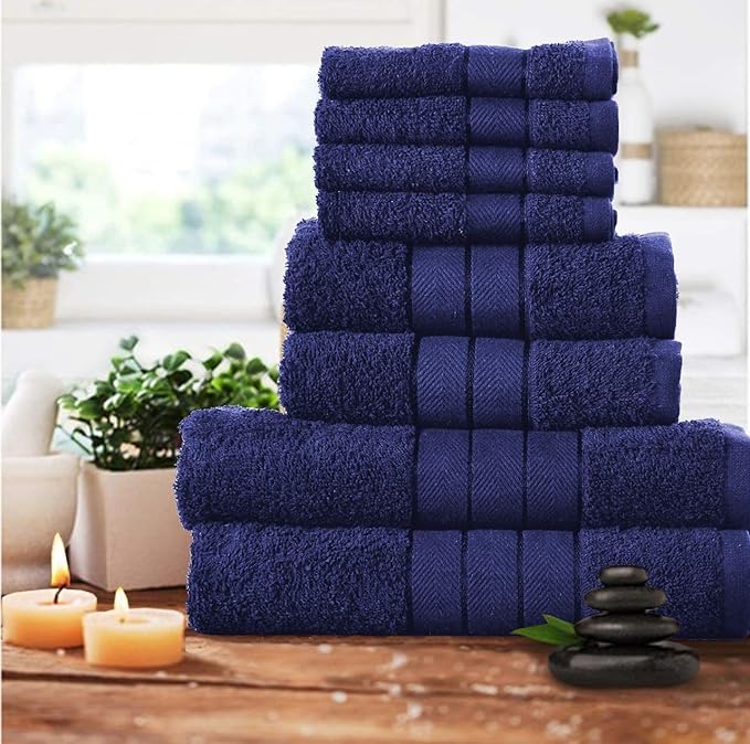 8pce 100% Cotton Towel Bale - Navy from You Know Who's