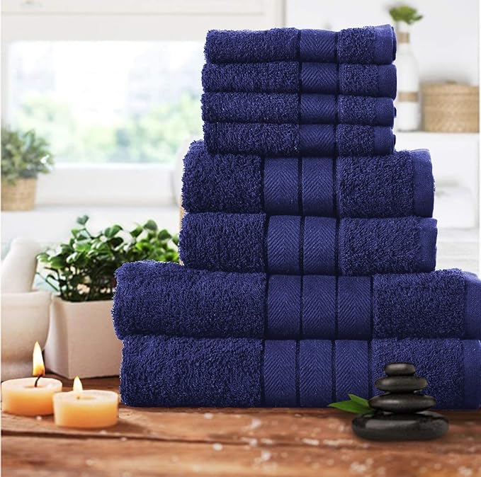 8pce 100% Cotton Towel Bale - Navy from You Know Who's