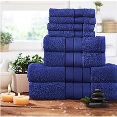 8pce 100% Cotton Towel Bale - Royal Blue from You Know Who's