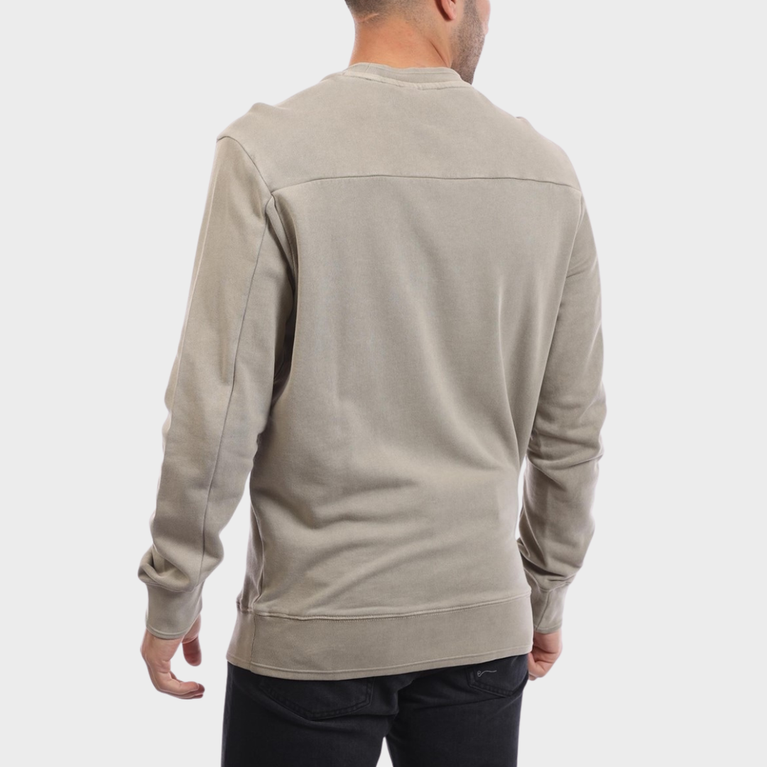 Mens Lyle & Scott Tonal Sweater Stone