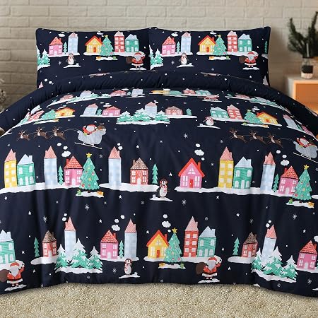 Sleepdown Santa Town Reversible Duvet Set