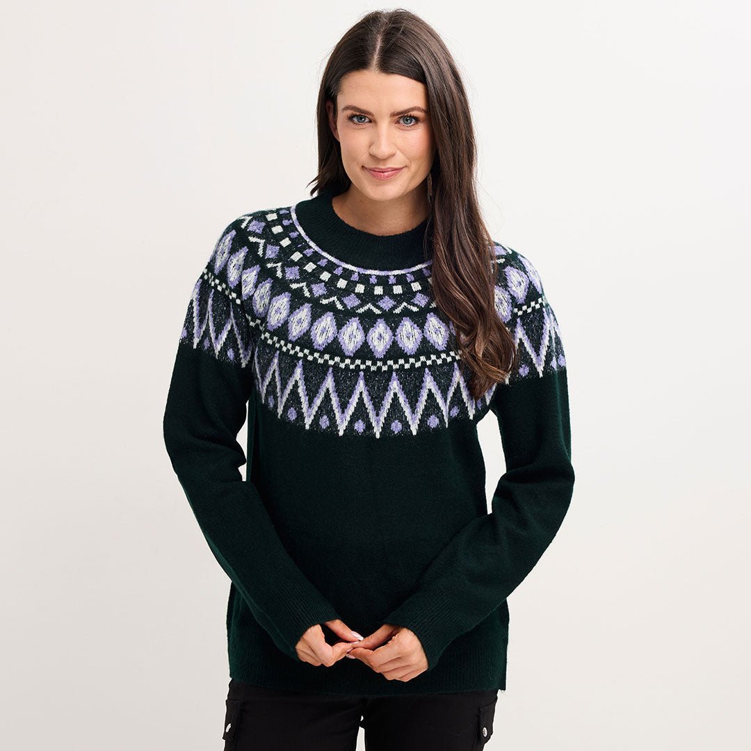 Ladies Fairisle Raglan Sleeve Jumper from You Know Who's