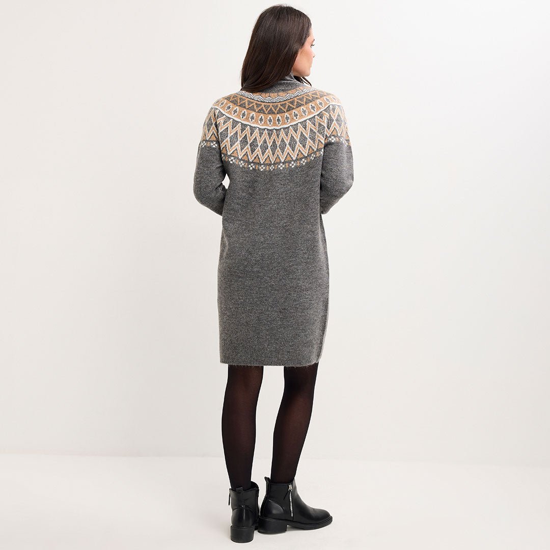 Ladies Fairisle Turtleneck Lurex Dress from You Know Who's