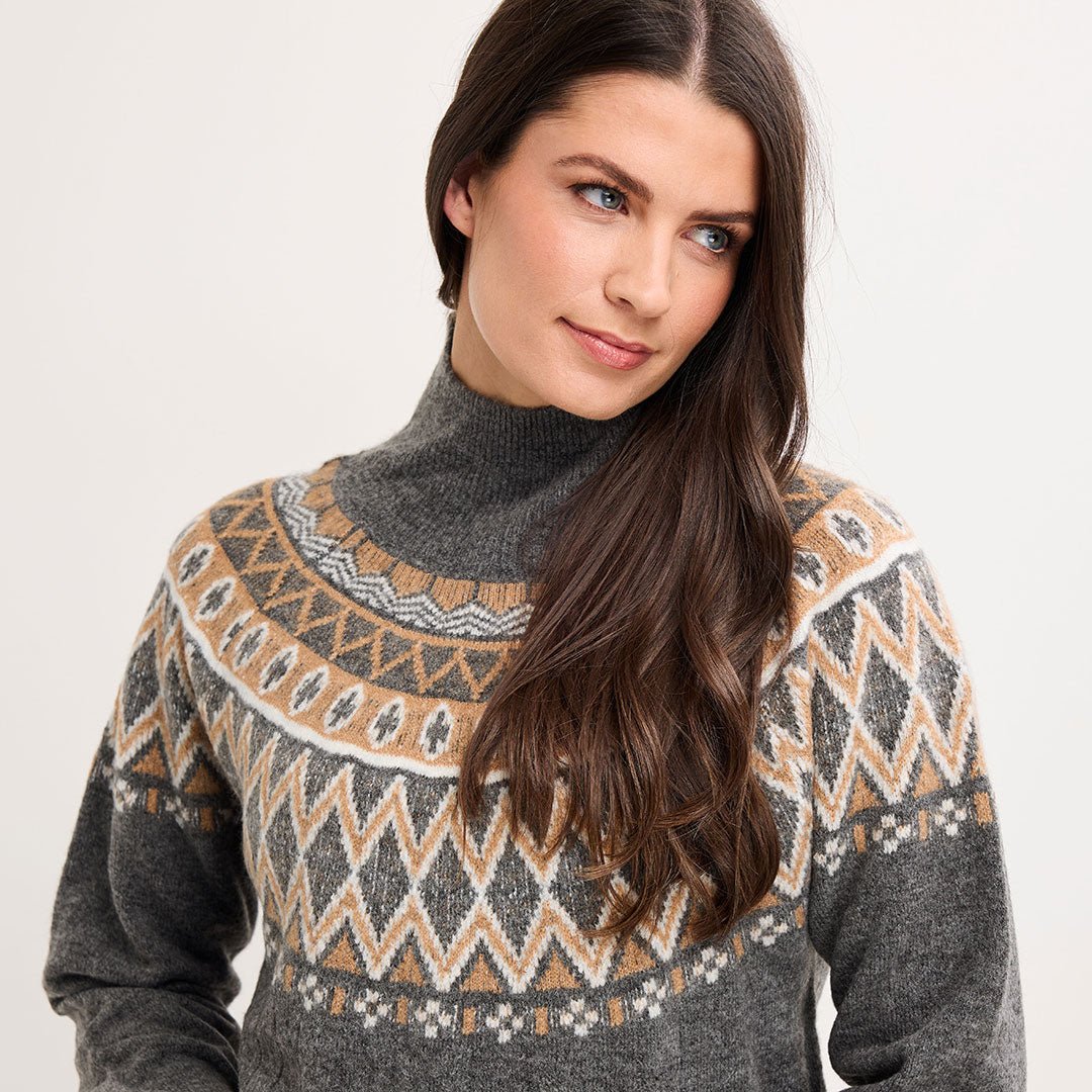 Ladies Fairisle Turtleneck Lurex Dress from You Know Who's
