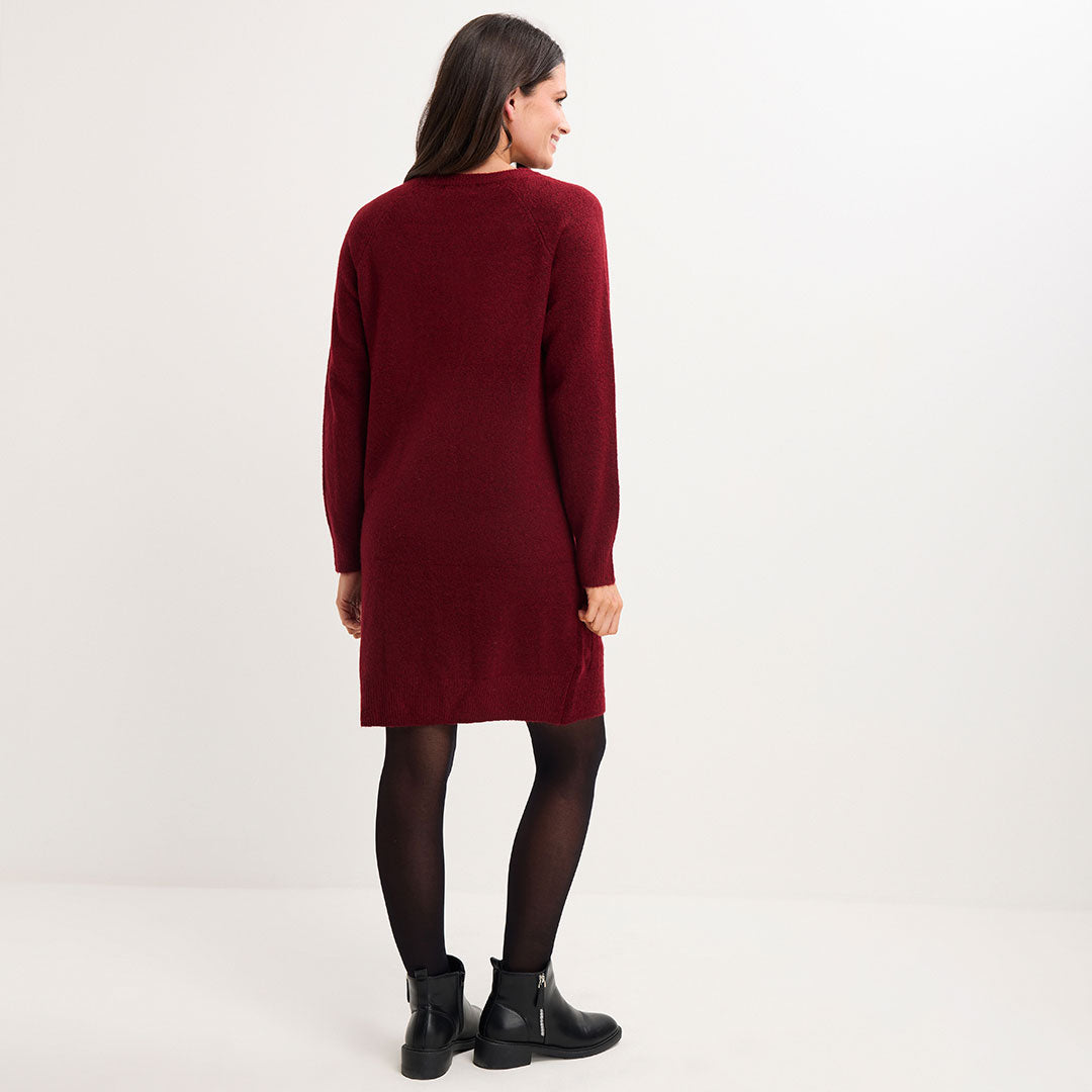 Ladies Cable Knit Jumper Dress