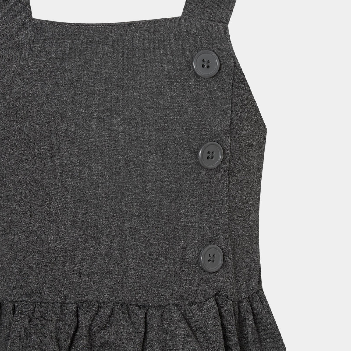 Girls Button 2 Pocket Pinafore