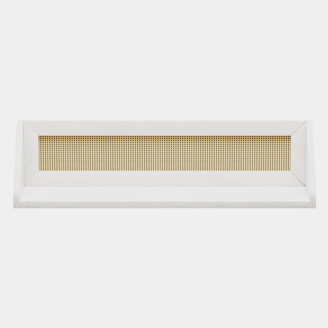 KUBU White Rattan Wall Shelf 60 x 15cm