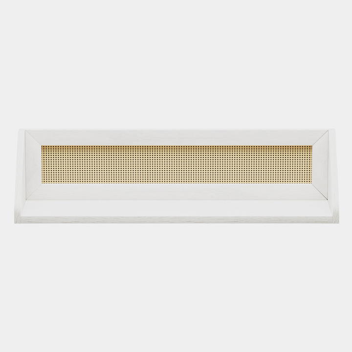 KUBU White Rattan Wall Shelf 60 x 15cm