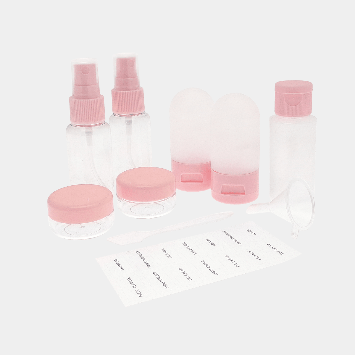 9pce Travel Bottle Set from You Know Who's