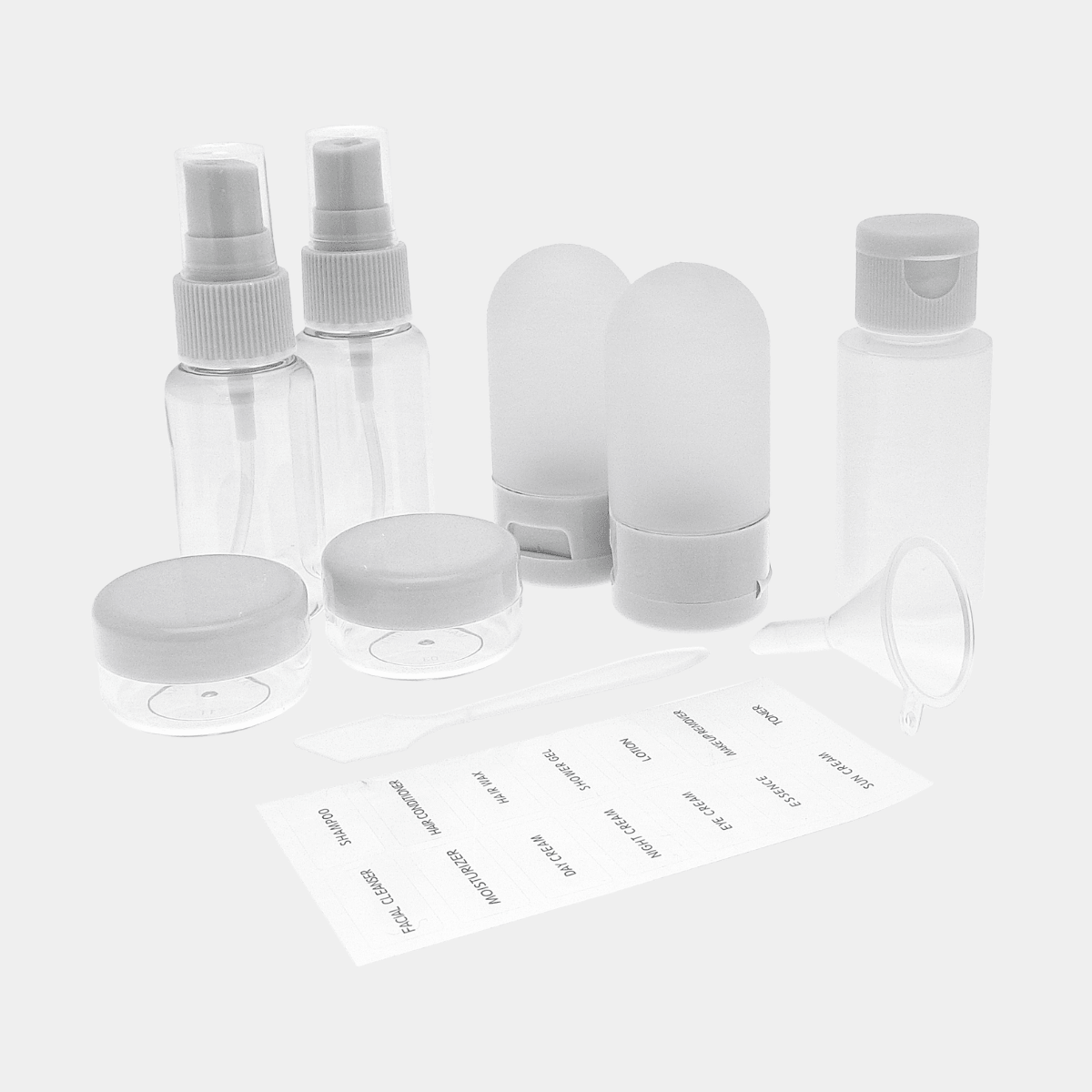 9pce Travel Bottle Set from You Know Who's