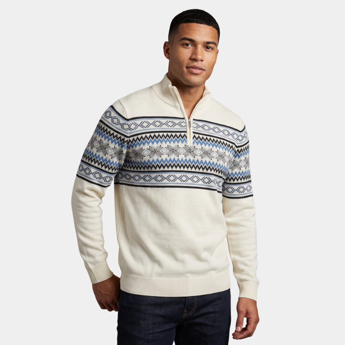 Threadbare Mens 1/4 Zip Jumper