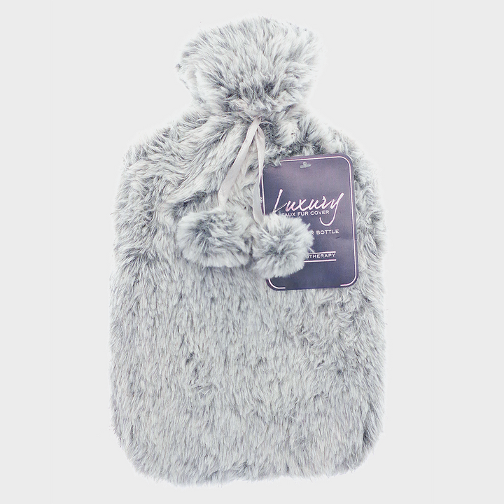 Tipped Faux Fur Hot Water Bottle