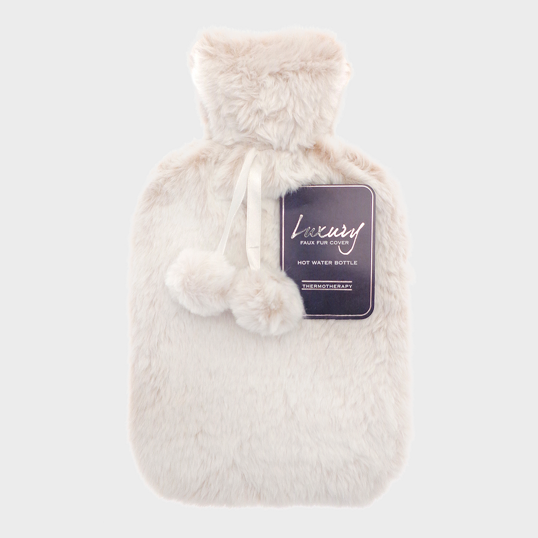 Tipped Faux Fur Hot Water Bottle