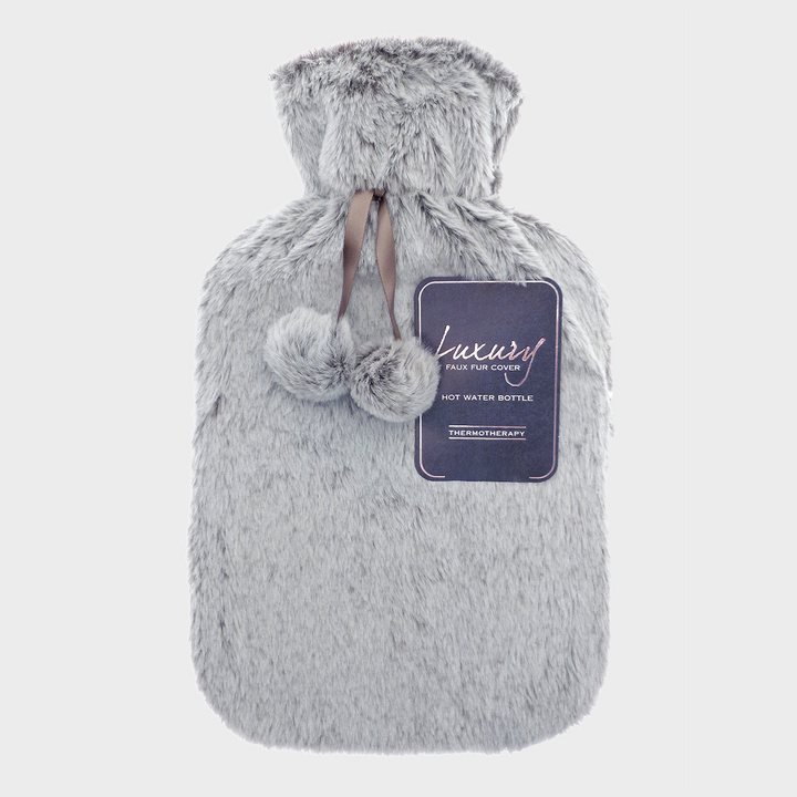 Tipped Faux Fur Hot Water Bottle