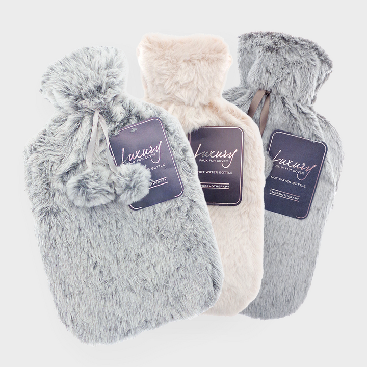 Tipped Faux Fur Hot Water Bottle