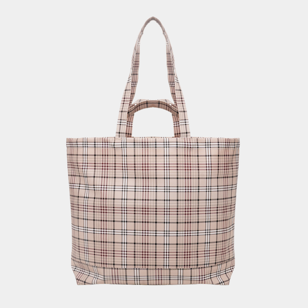 Checked Shopper Bag