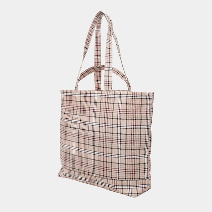 Checked Shopper Bag