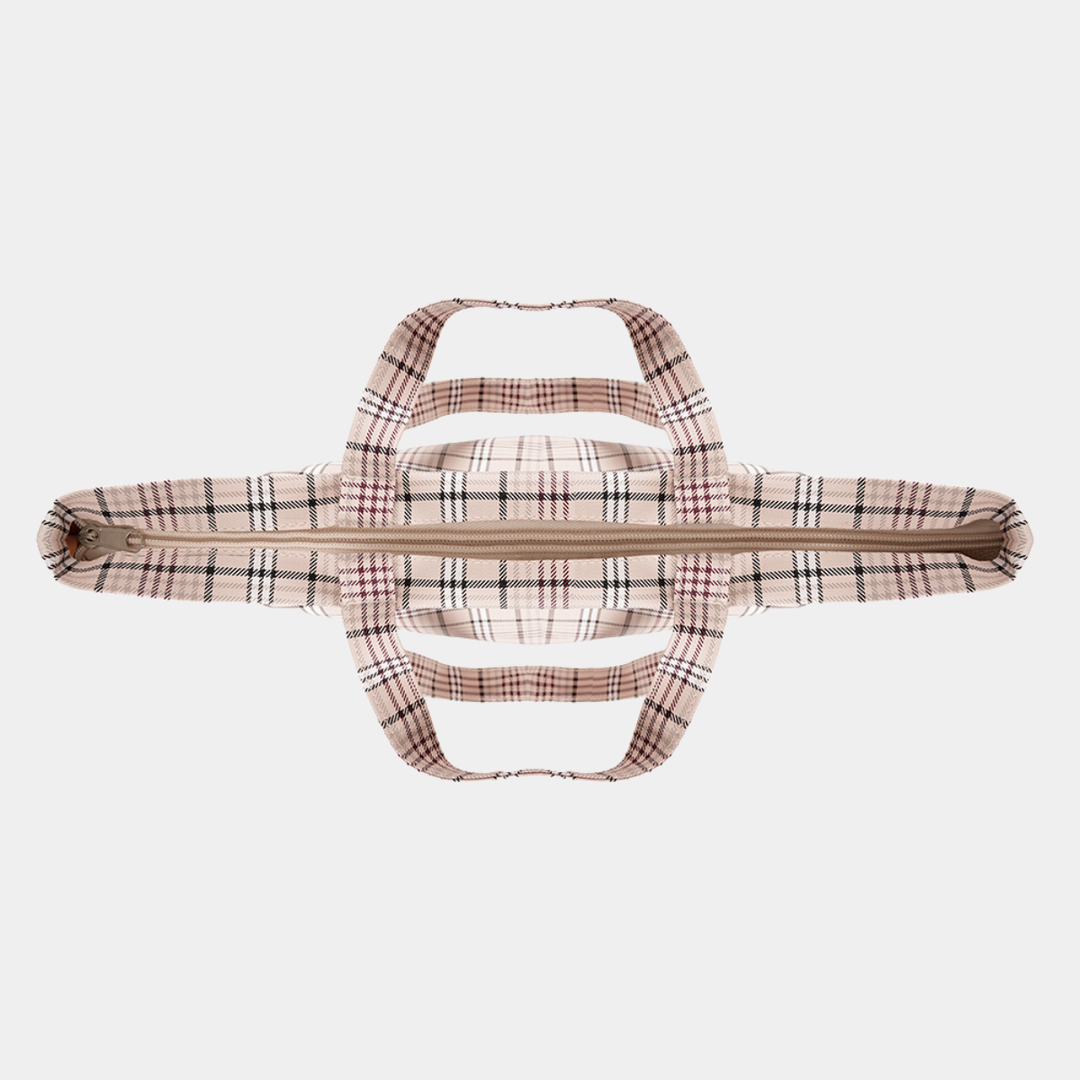 Checked Shopper Bag