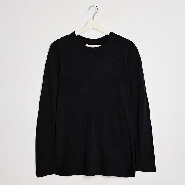 Ladies Black Crew Jumper