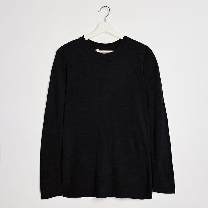 Ladies Black Crew Jumper