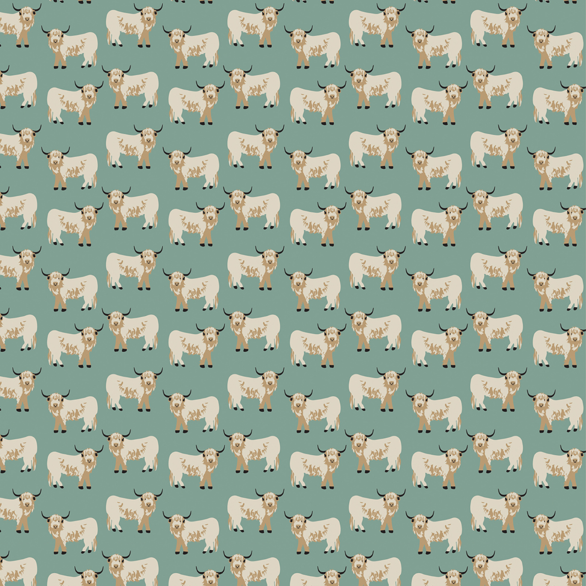 Highland Cow Flannel Throw 120 x 150cm