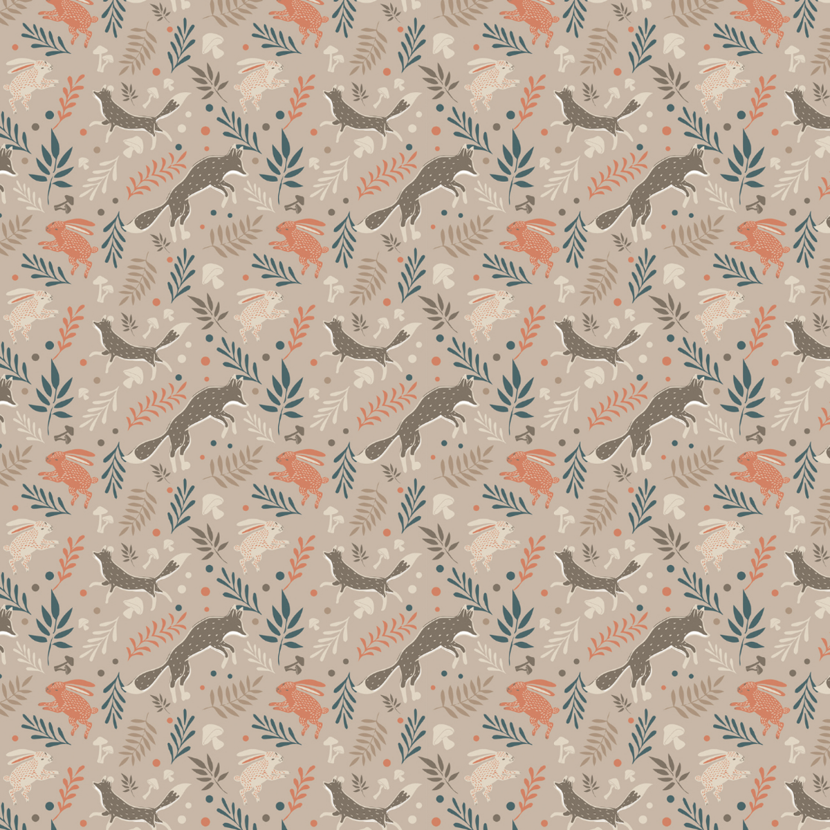 Woodland Creatures Flannel Throw 120x150cm