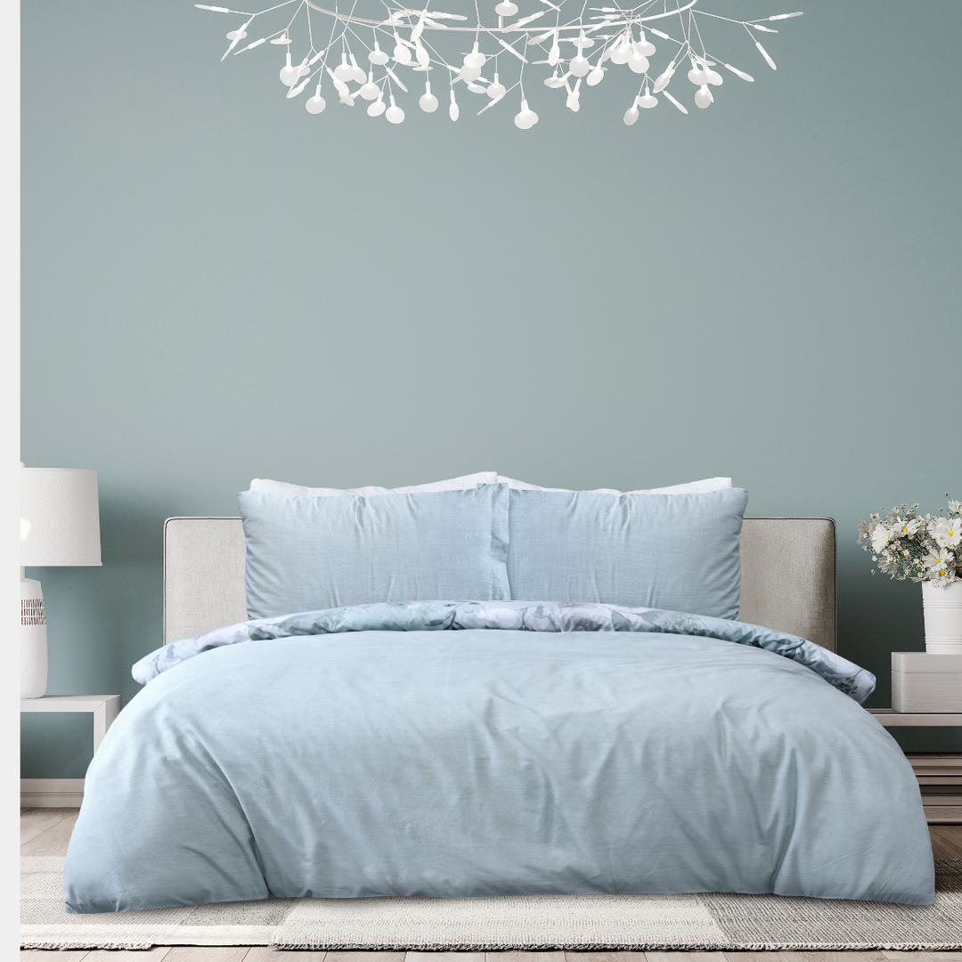 Sleepdown Botanical Leaves Green Duvet Set