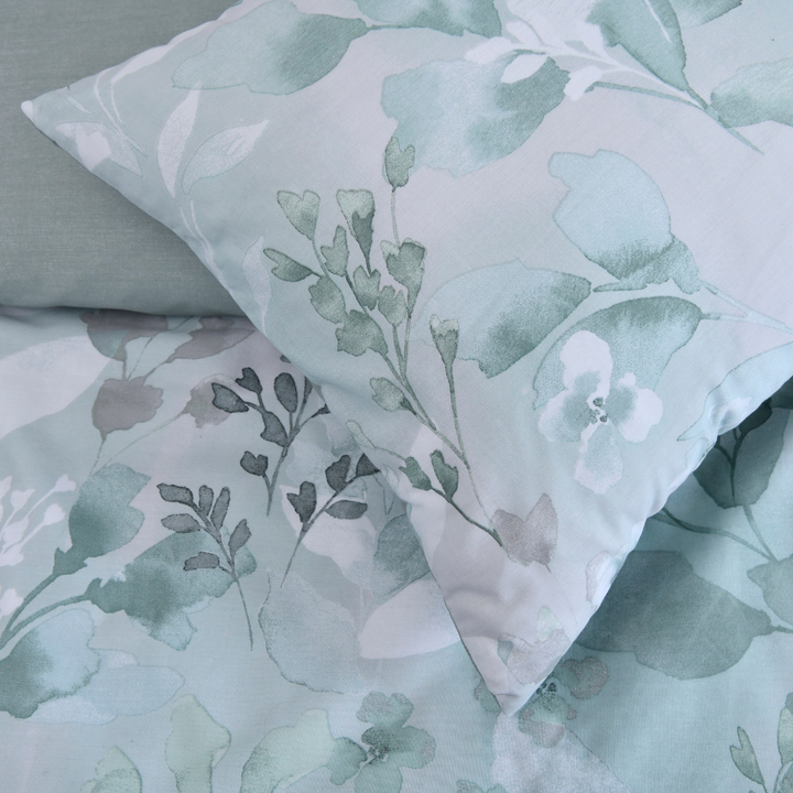 Sleepdown Botanical Leaves Green Duvet Set