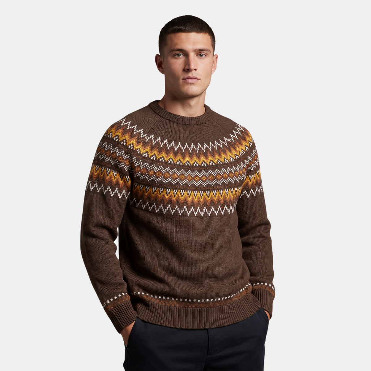 Threadbare Mens Fairisle Knitted Jumper