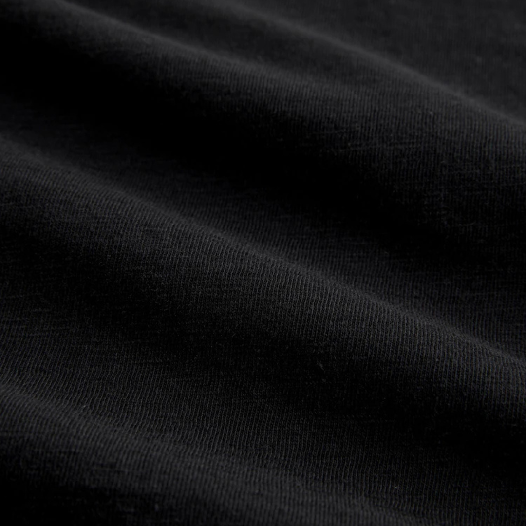 Ladies Black Bubble Hem Tie Top