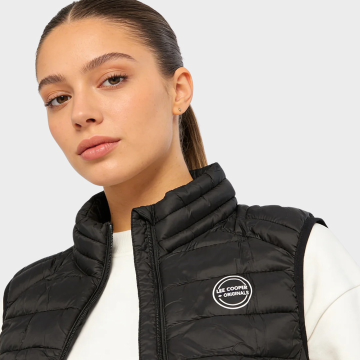 Ladies Black Lee Cooper Gilet In A Bag
