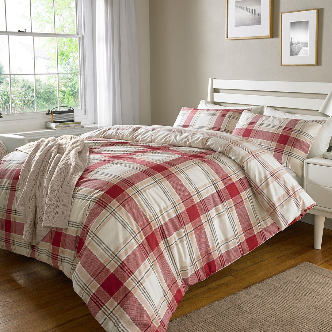 Sleepdown Red Check Duvet Set from You Know Who's