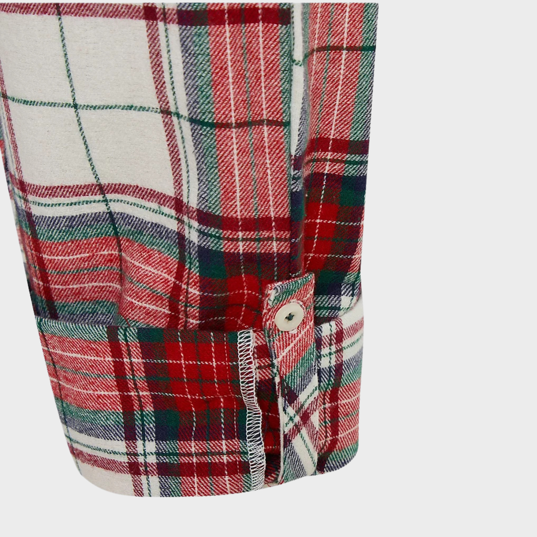 Ladies Red Tartan Checked Pj Bottom