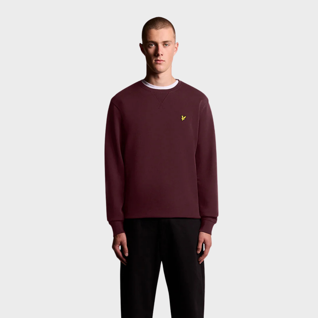 Mens Lyle & Scott Sweater Plum
