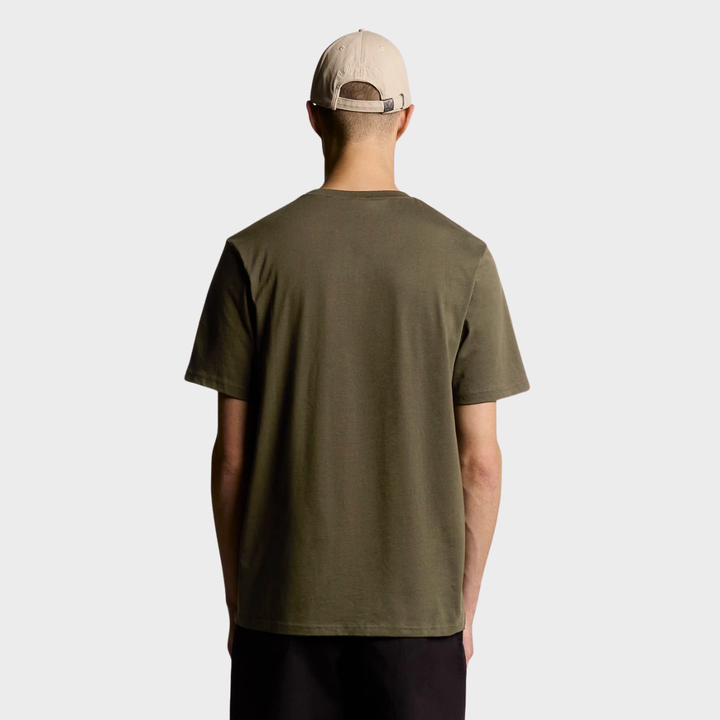 Men's Khaki Lyle & Scott Gold Logo T-shirt