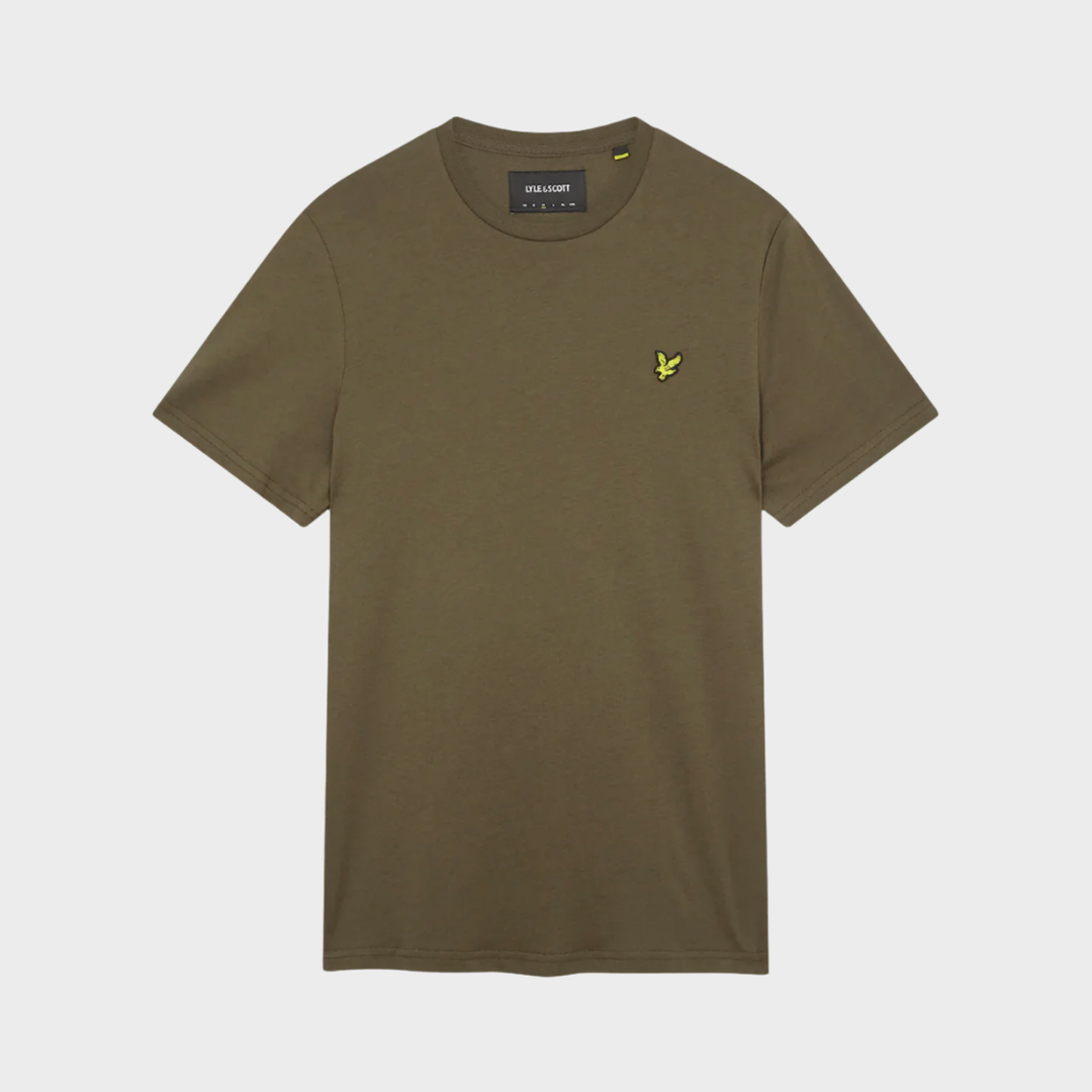 Men's Khaki Lyle & Scott Gold Logo T-shirt