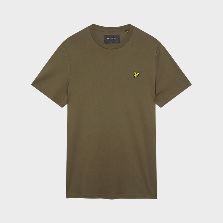 Men's Khaki Lyle & Scott Gold Logo T-shirt