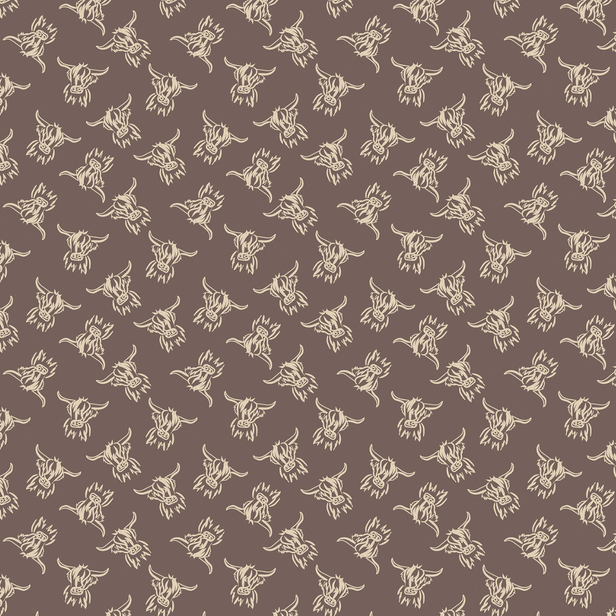 Highland Cow Flannel Throw 120x150cm