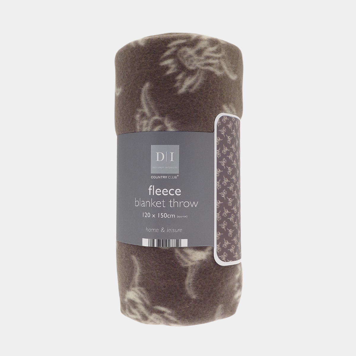 Highland Cow Flannel Throw 120x150cm
