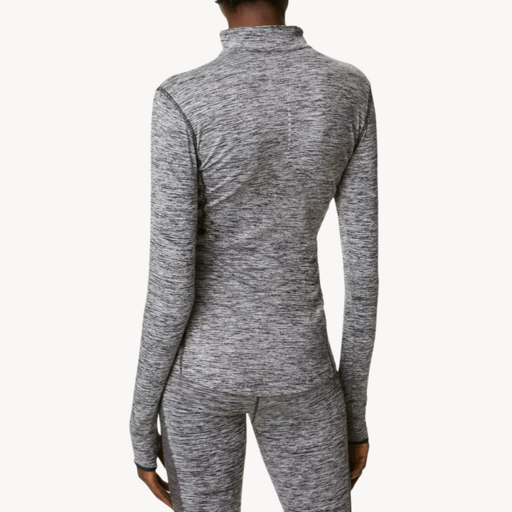 Ladies 1/4 Zip Grey Gym Jacket