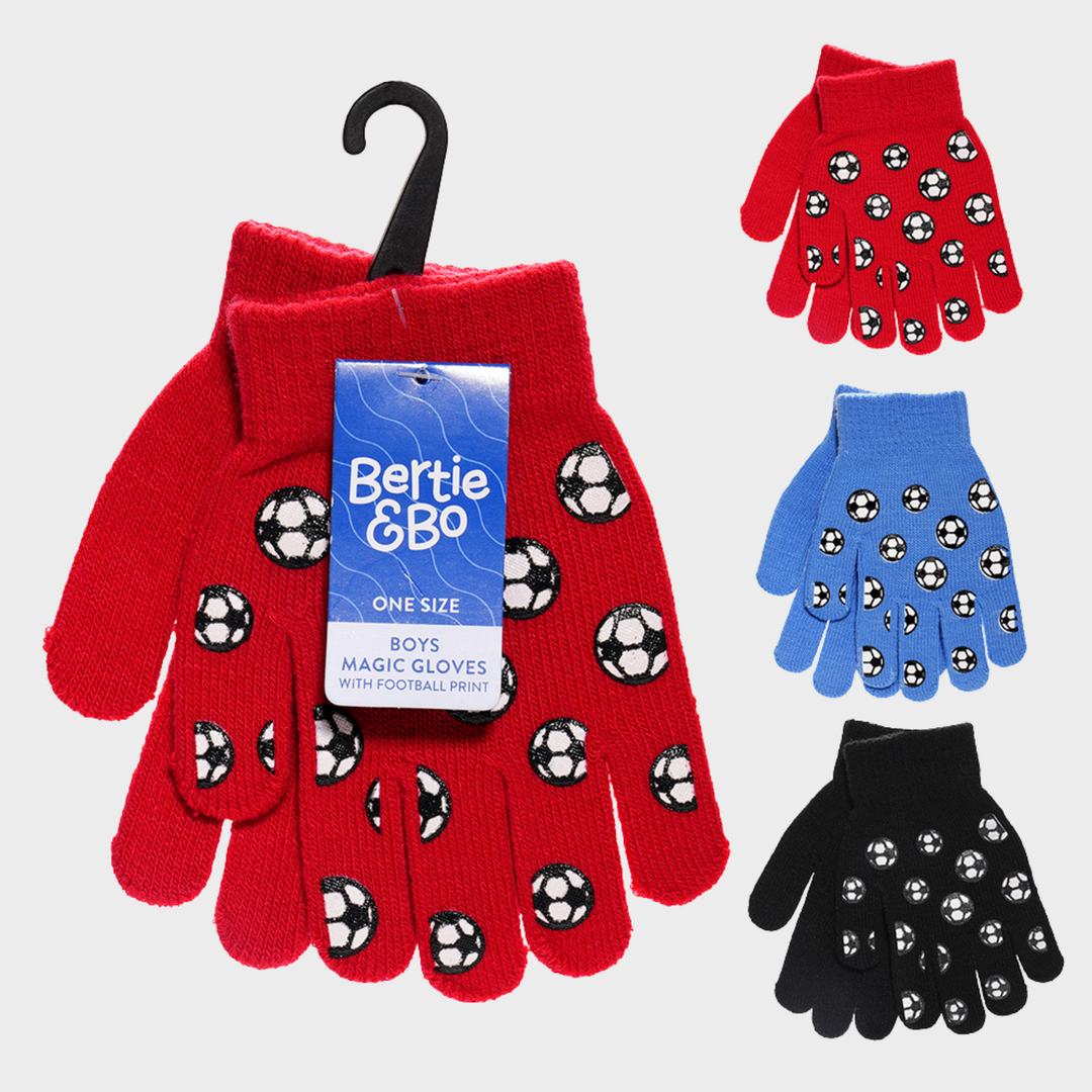 Kids Thermal Gripper Gloves - 1 Pair Assorted Colour