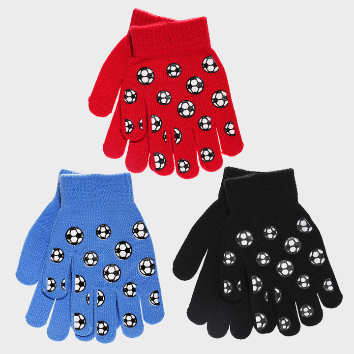 Kids Thermal Gripper Gloves - 1 Pair Assorted Colour