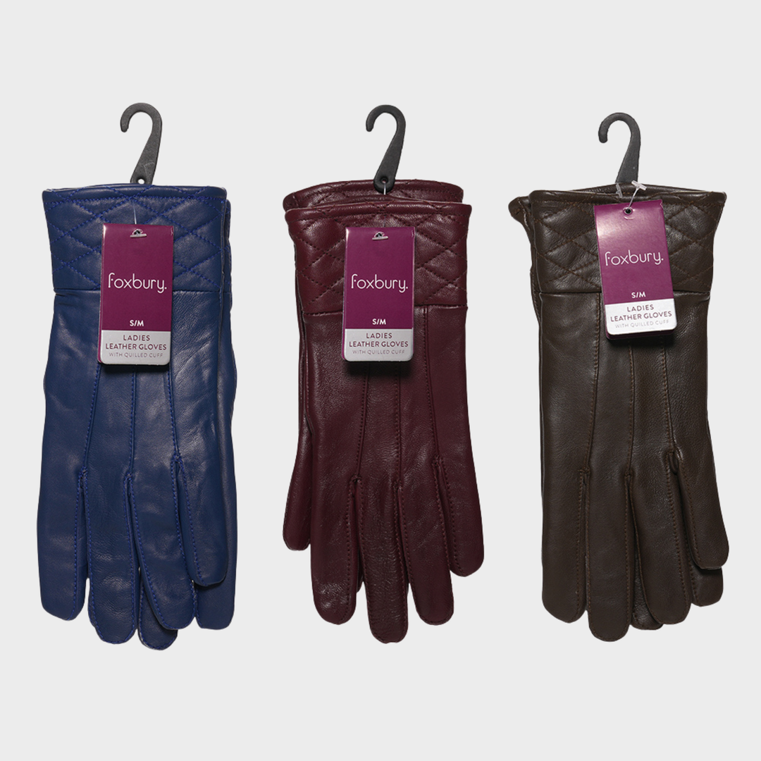 Ladies Quilted Leather Glove