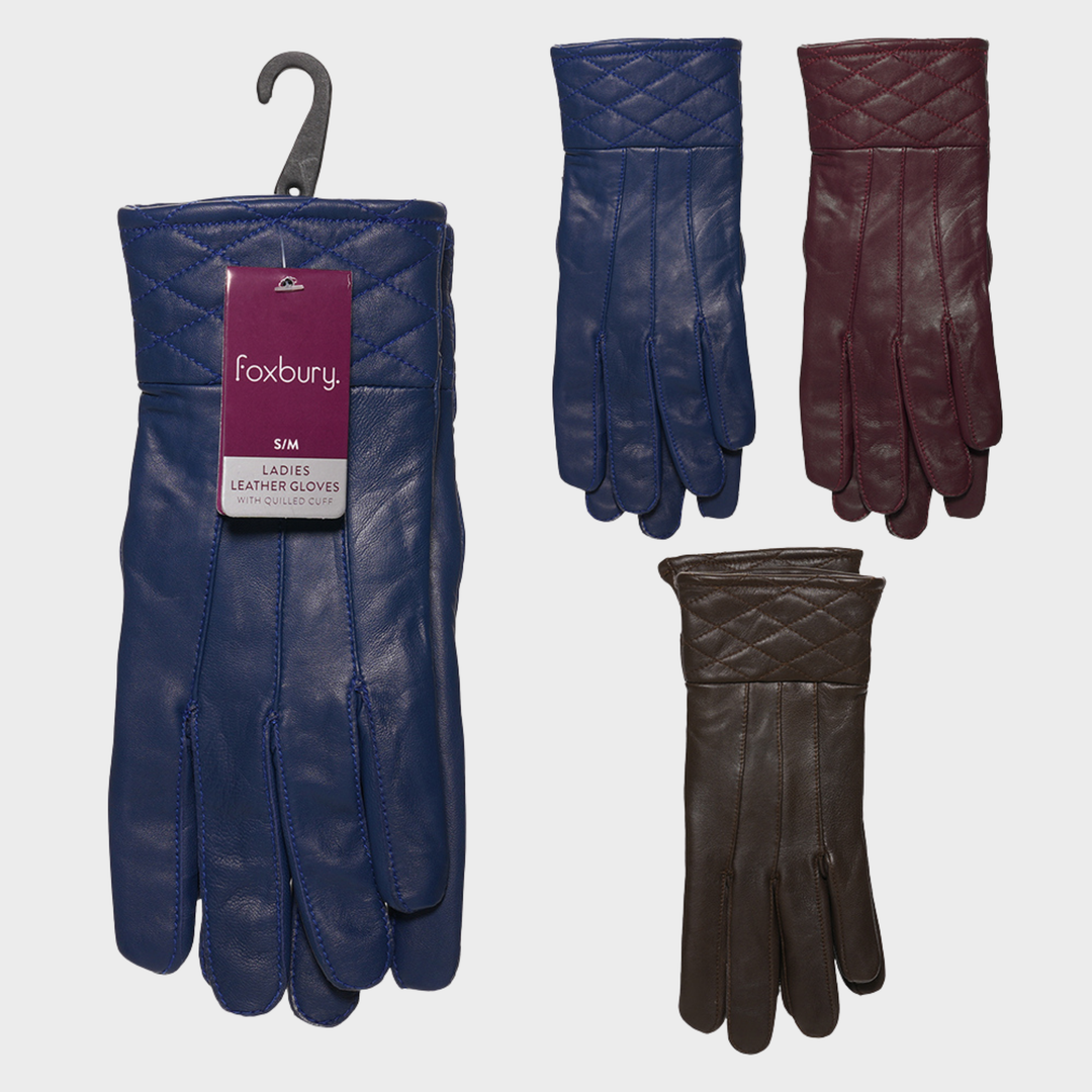 Ladies Quilted Leather Glove